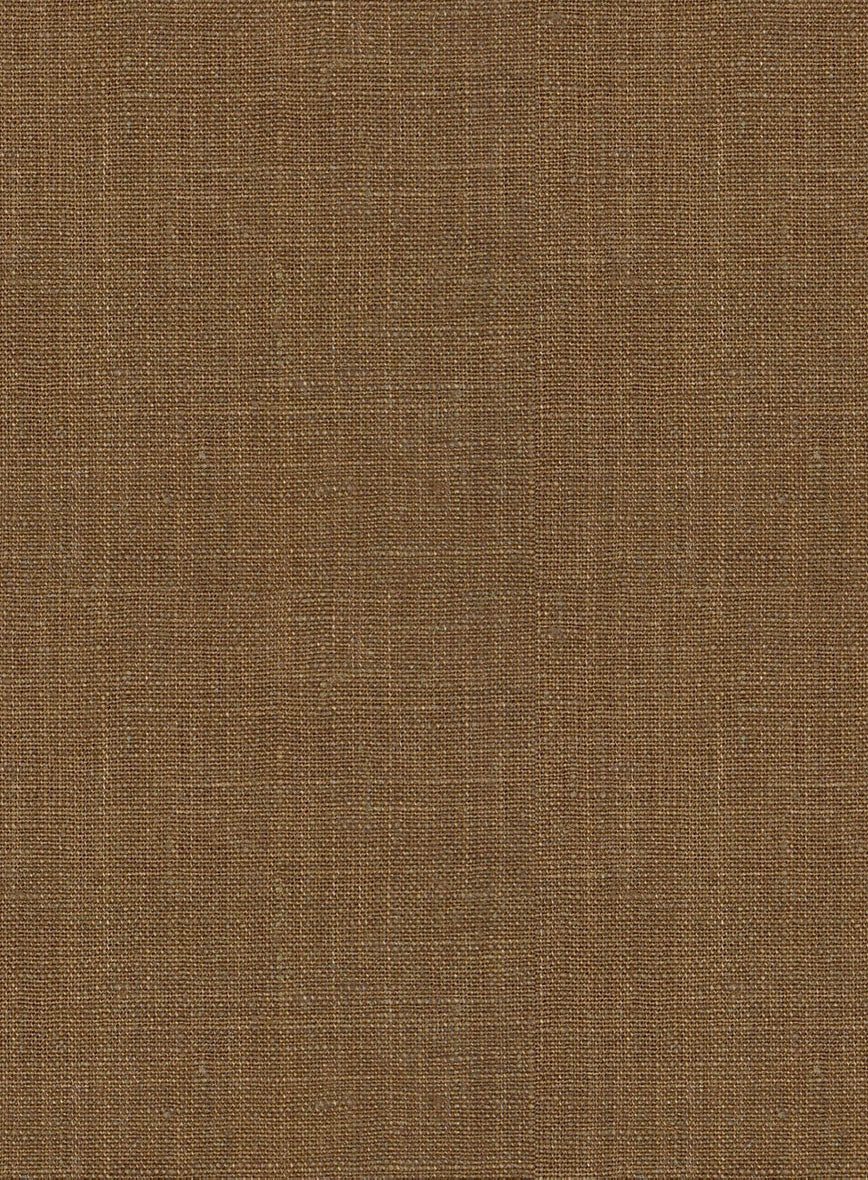 Sepia Brown Linen Jacket - StudioSuits