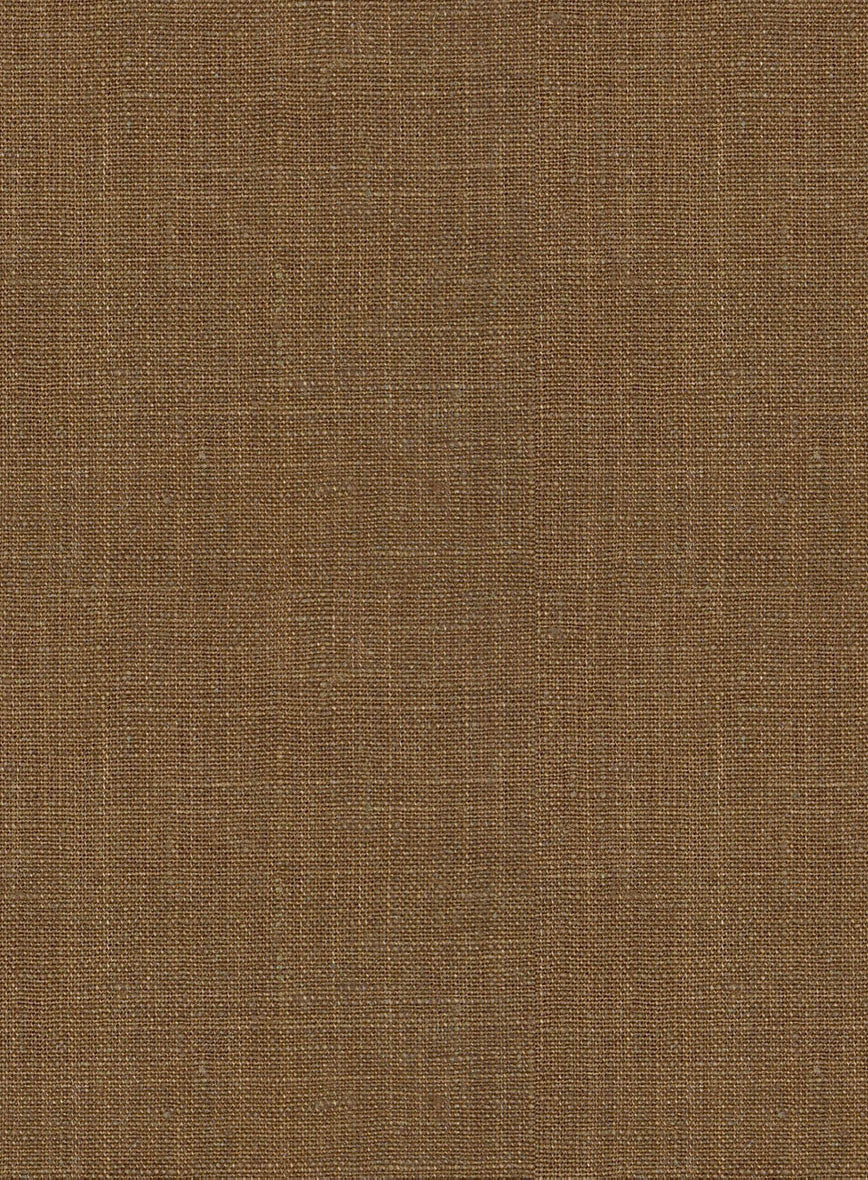 Sepia Brown Linen Newsboy Cap - StudioSuits