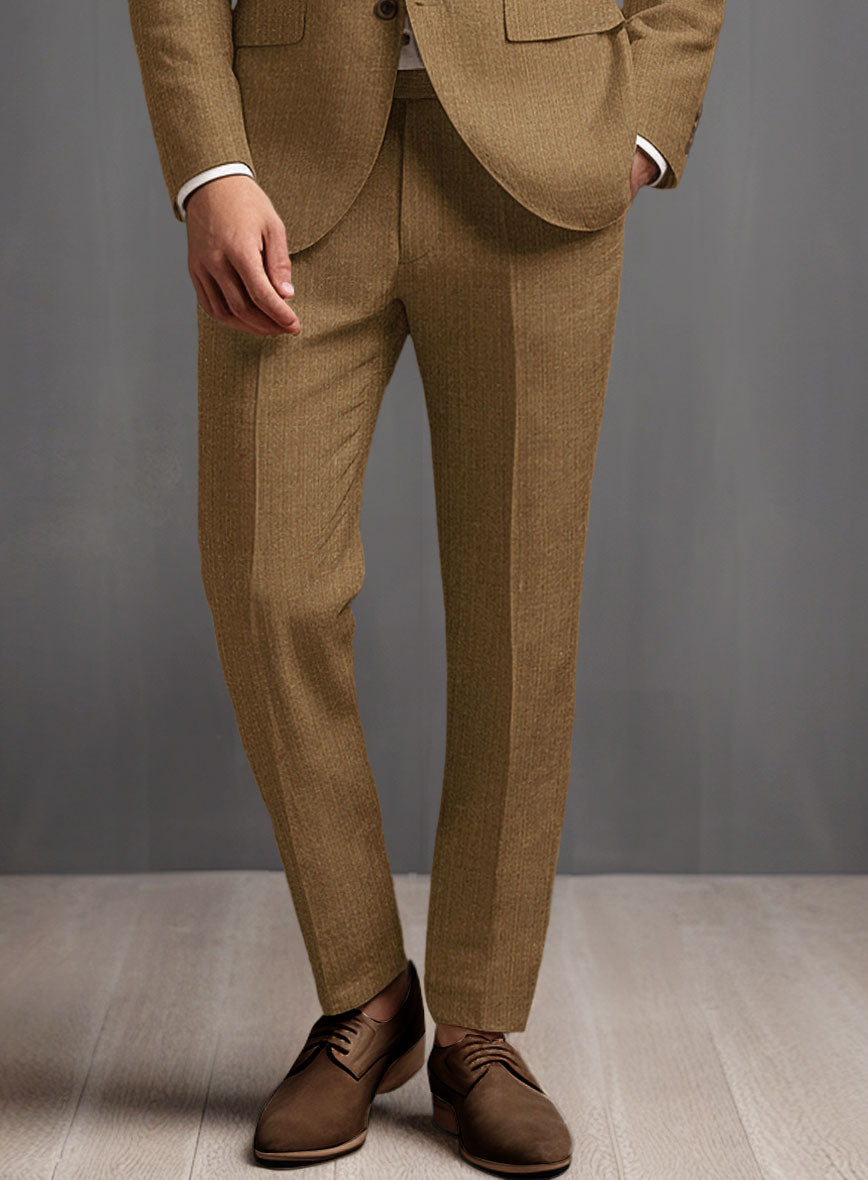 Sepia Brown Linen Suit - StudioSuits