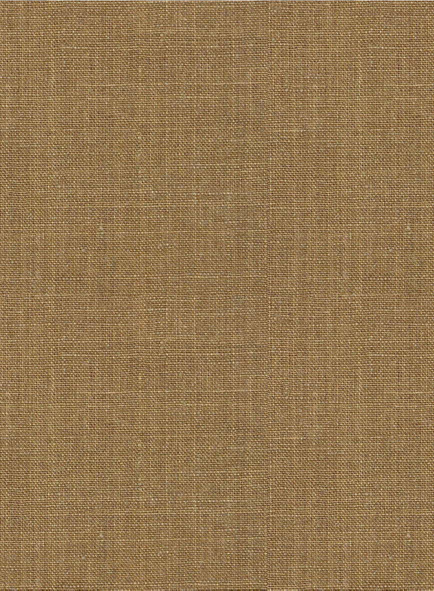 Sepia Brown Linen Zipper Jacket - StudioSuits