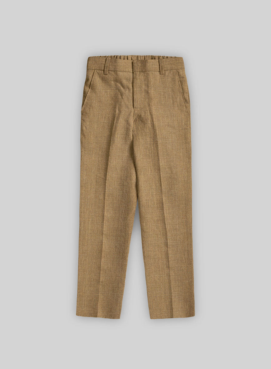 Sepia Brown Linen Boys Suit - StudioSuits