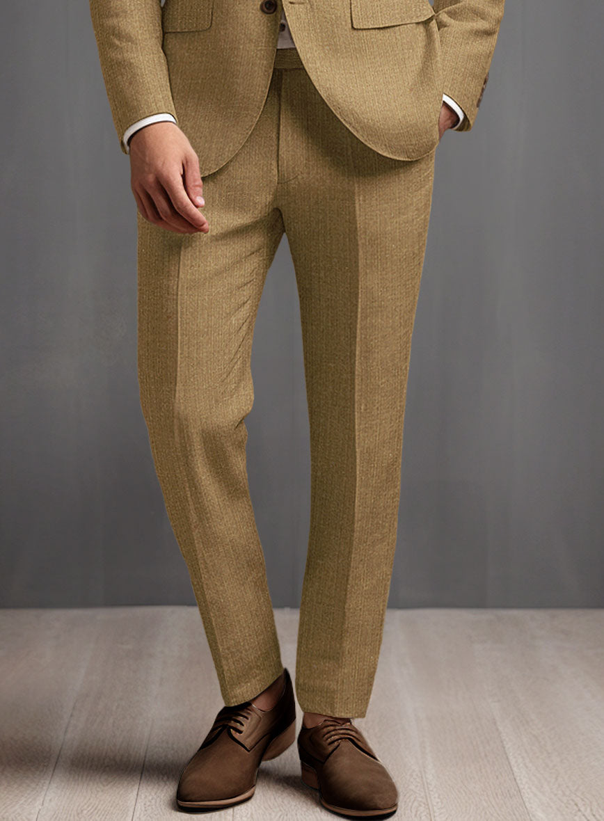 Sepia Brown Linen Pants - StudioSuits