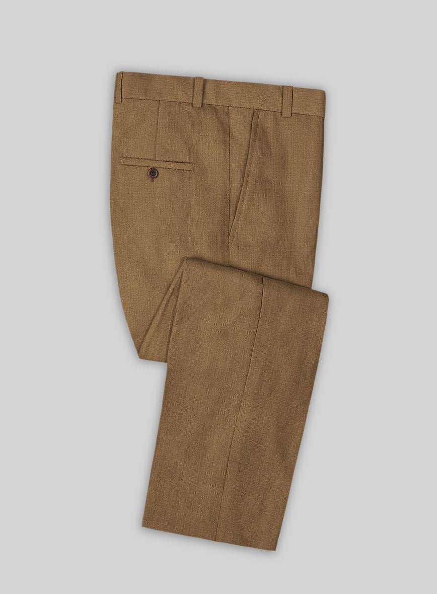 Sepia Brown Pure Linen Suit - StudioSuits