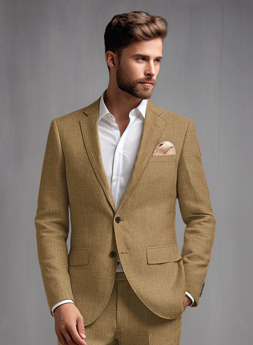 Sepia Brown Linen Suit - StudioSuits