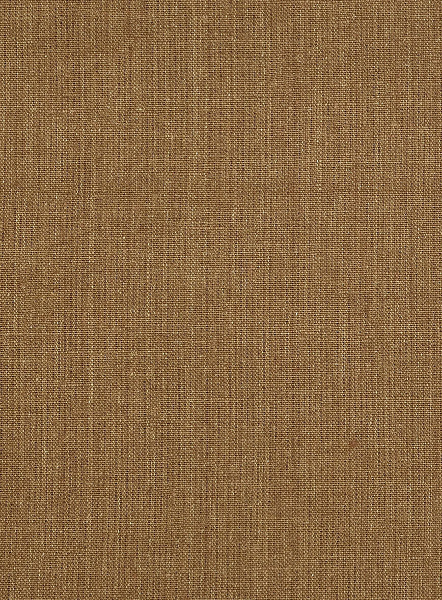 Women's Sepia Brown Pure Linen Pants - StudioSuits