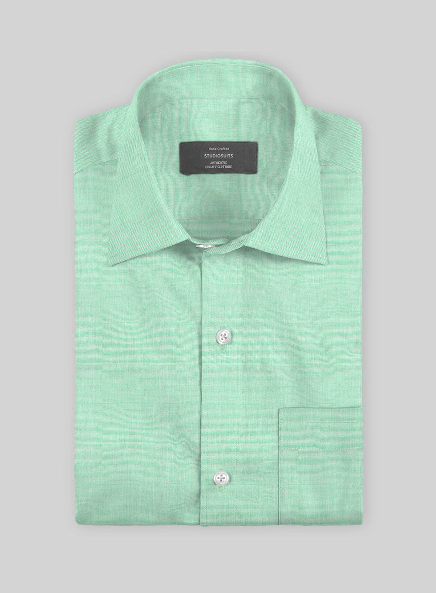 Serene Mint Organic Cotton Shirt - StudioSuits