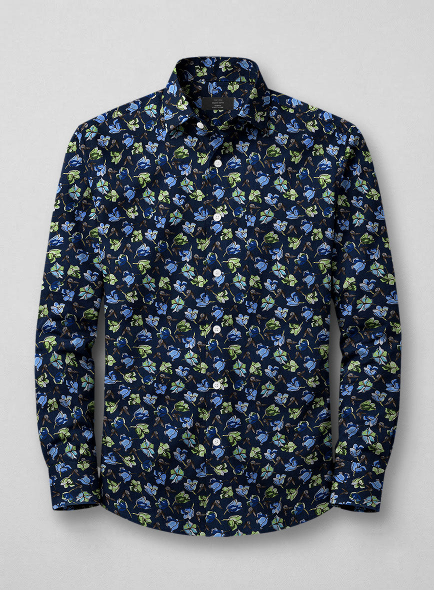 Serene Orchid Feather Cotton Shirt - StudioSuits