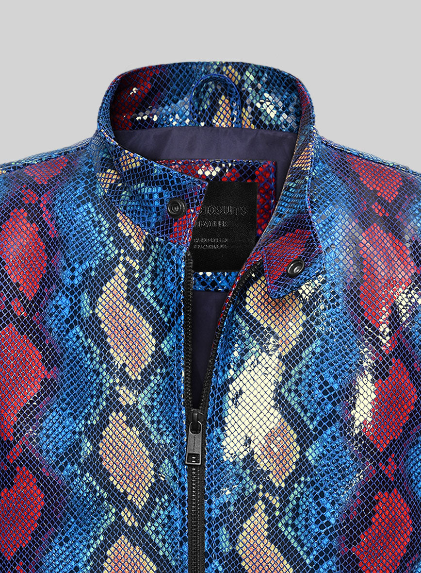 Serpent's Sizzle Leather Jacket - StudioSuits