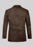 Soft Scottish Brown Leather Blazer