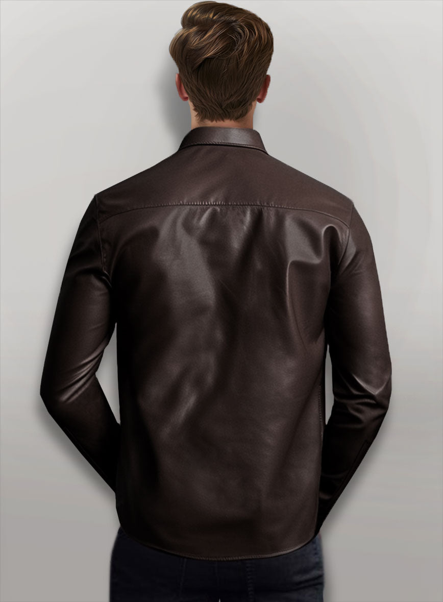Shadowcraft Brown Leather Shirt – StudioSuits