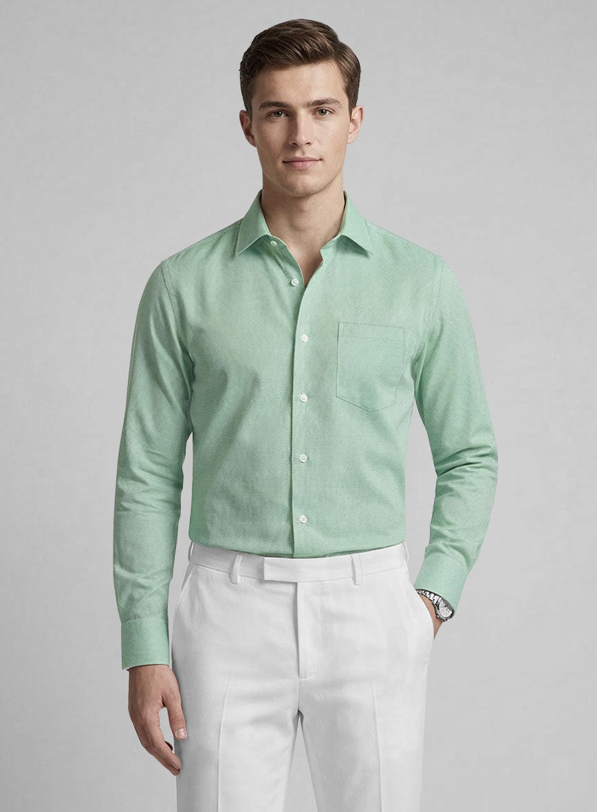 Shadow Pine Dobby Cotton Shirt - StudioSuits