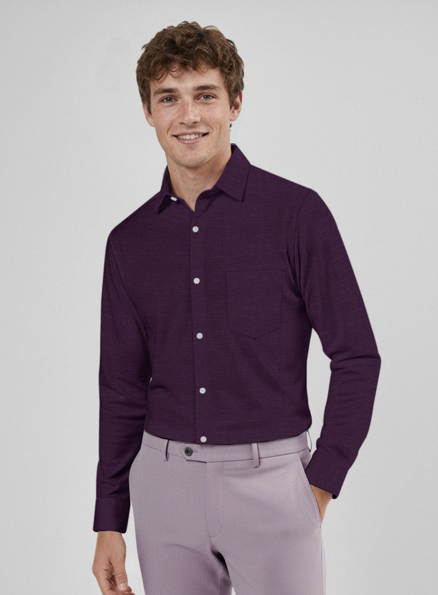 Shadow Plum Cotton Shirt - StudioSuits