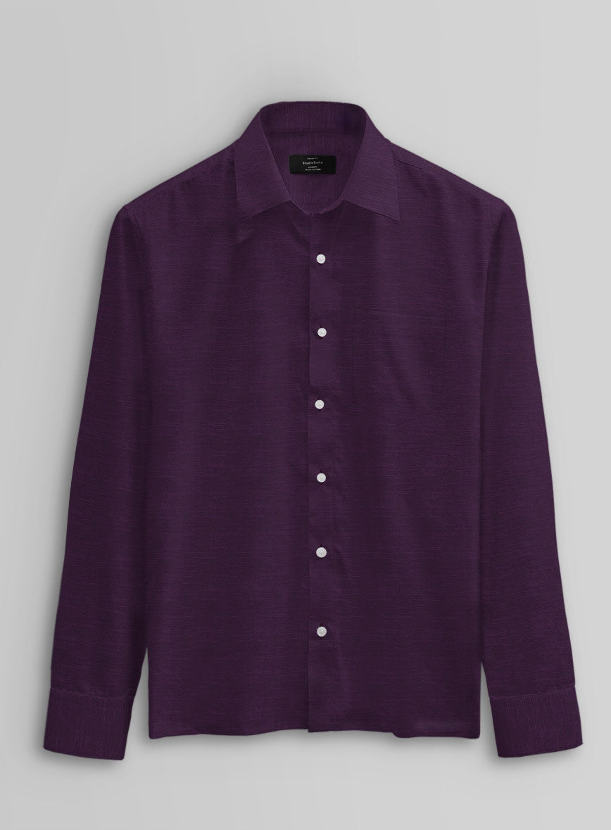 Shadow Plum Cotton Shirt - StudioSuits