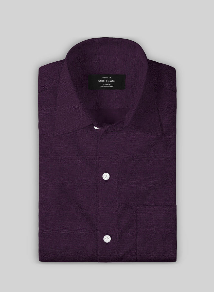 Shadow Plum Cotton Shirt - StudioSuits
