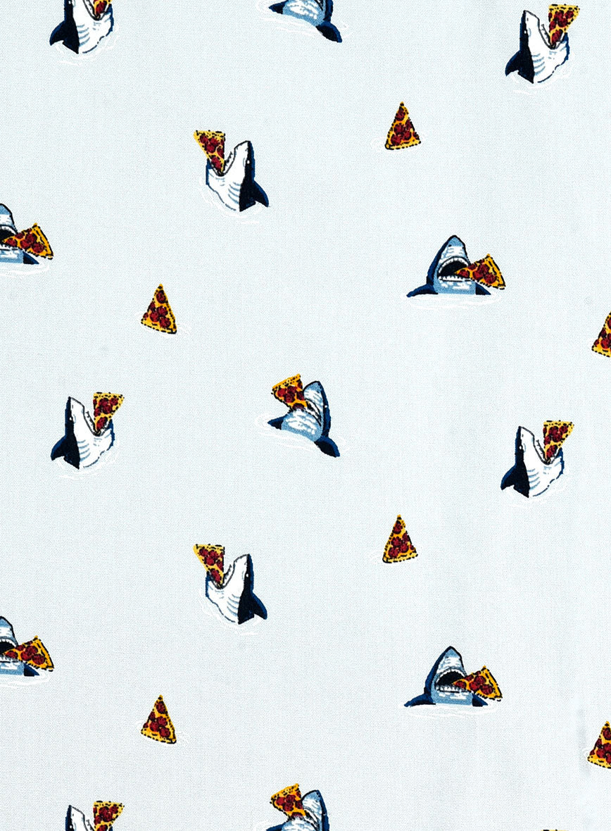 Shark Pizza Cotton Shirt - StudioSuits