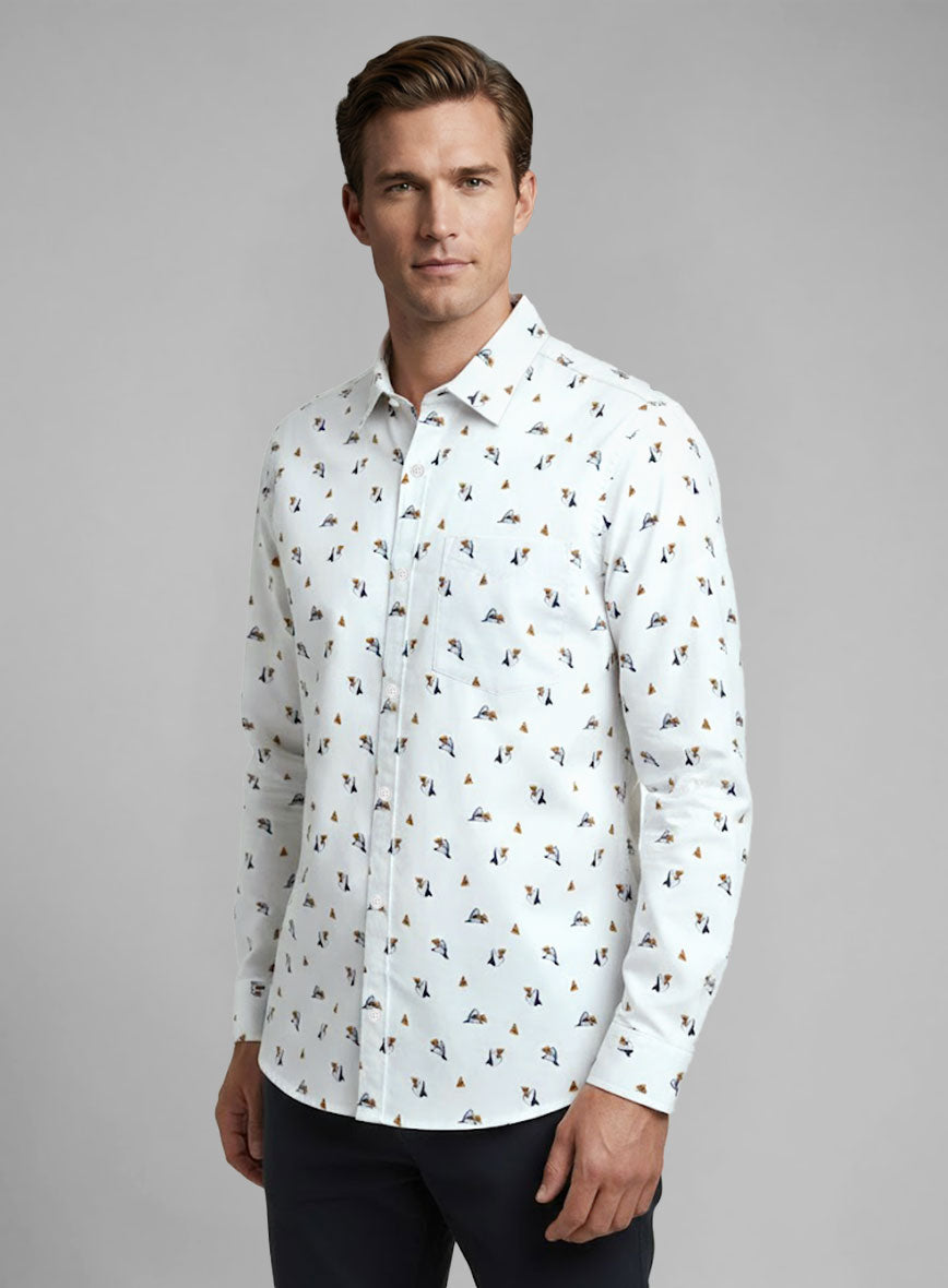 Shark Pizza Cotton Shirt - StudioSuits