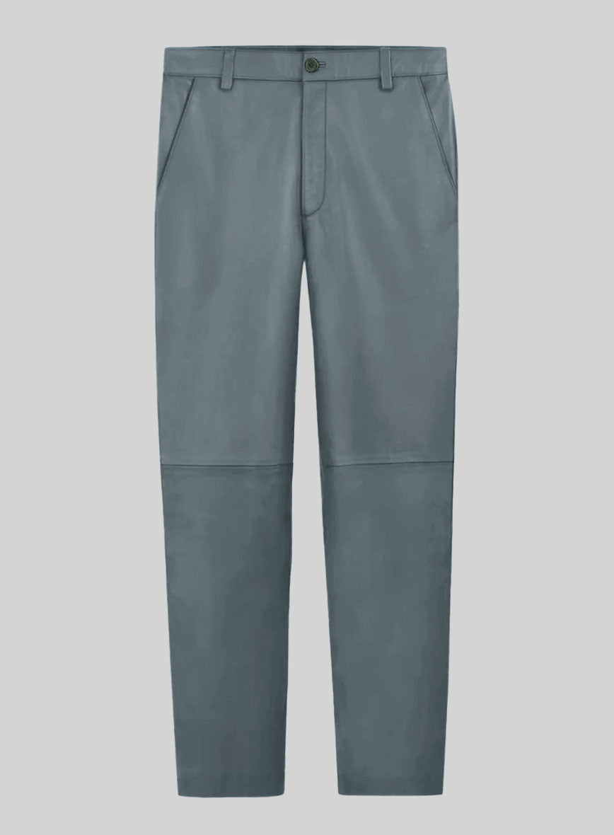 Sherpa Gray Lambskin Leather Suit - StudioSuits