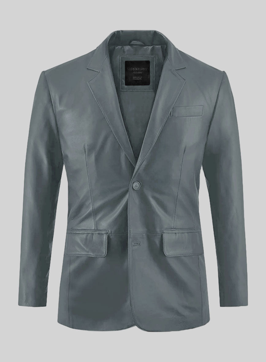 Sherpa Gray Leather Suit - StudioSuits