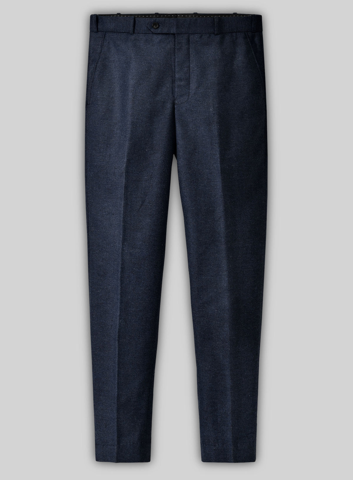 Showman Blue Herringbone Tweed Pants - StudioSuits