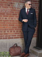 Showman Blue Herringbone Tweed Suit - StudioSuits