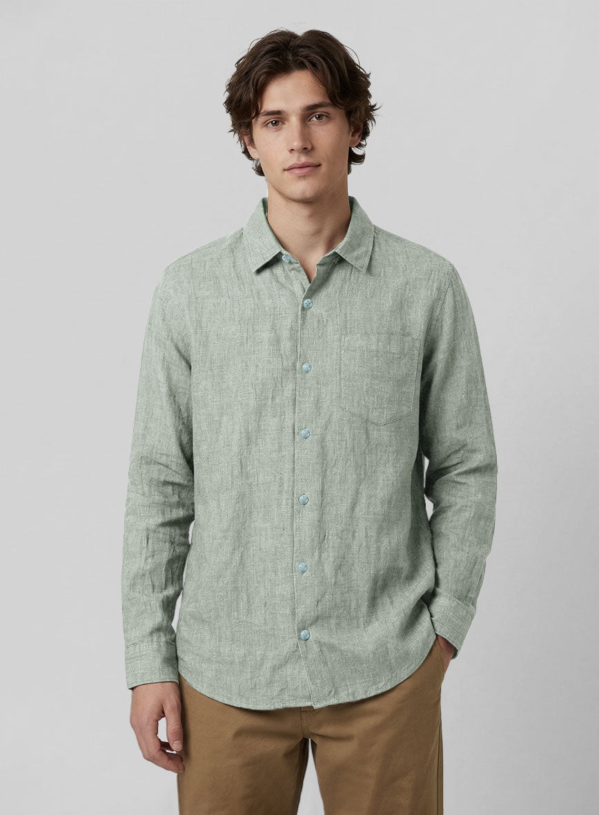 Silver Haze Linen Shirt - StudioSuits