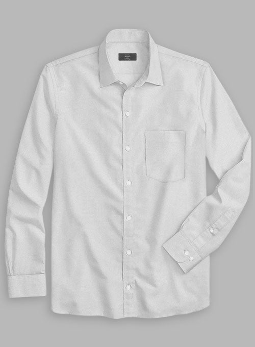 Silver Gray Stretch Poplene Shirt - StudioSuits