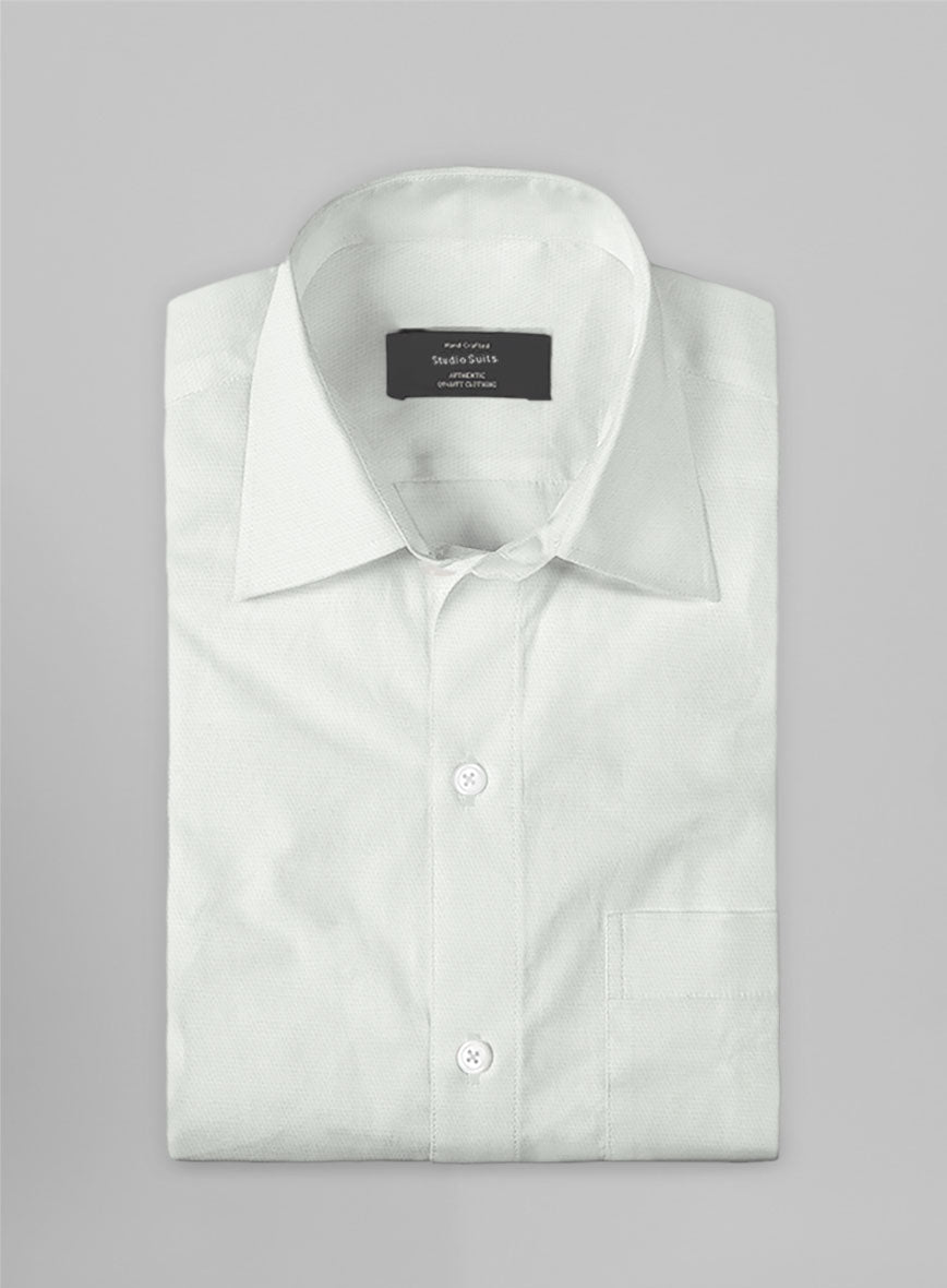 Silver Gray Stretch Poplene Shirt - StudioSuits