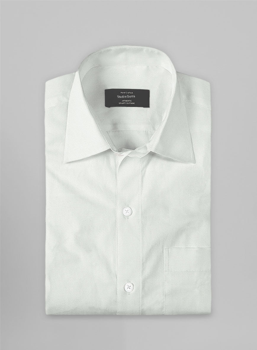 Silver Gray Stretch Poplene Shirt - StudioSuits