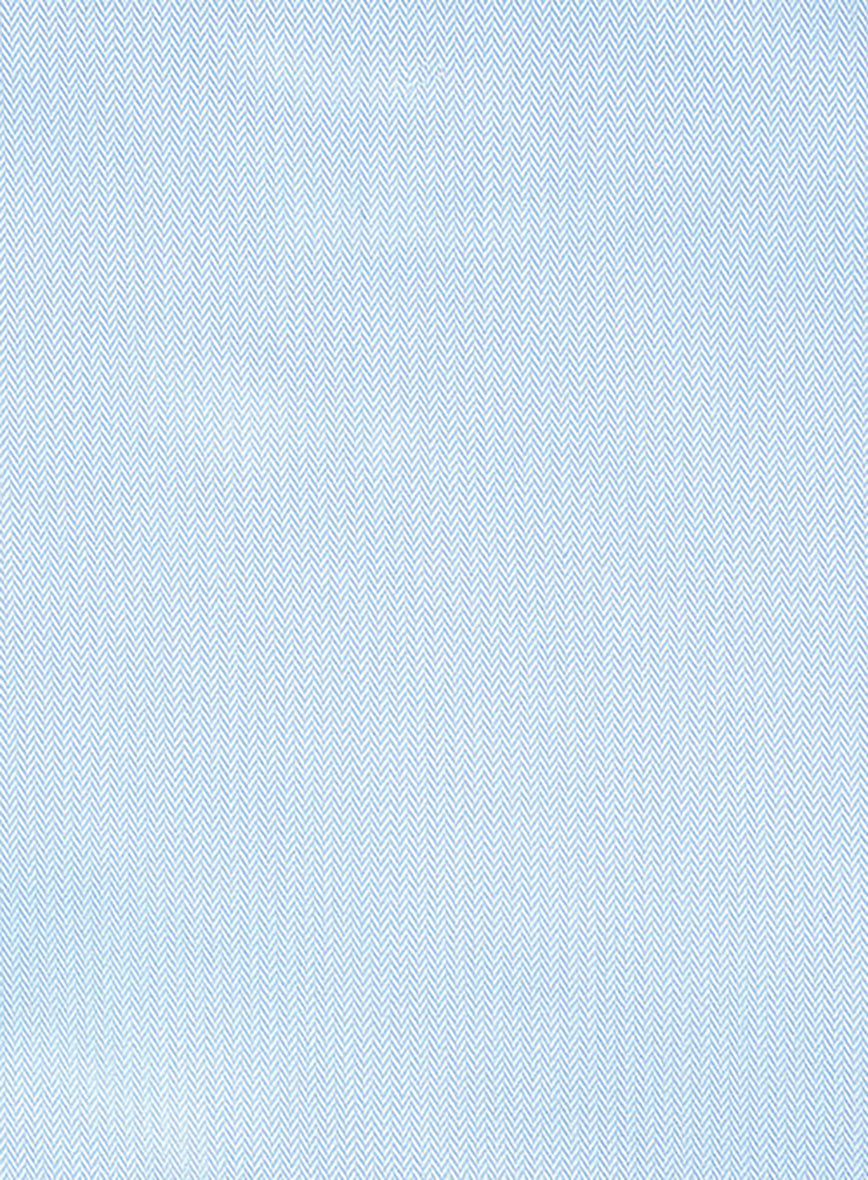 Sky Blue Herringbone Cotton Shirt - StudioSuits