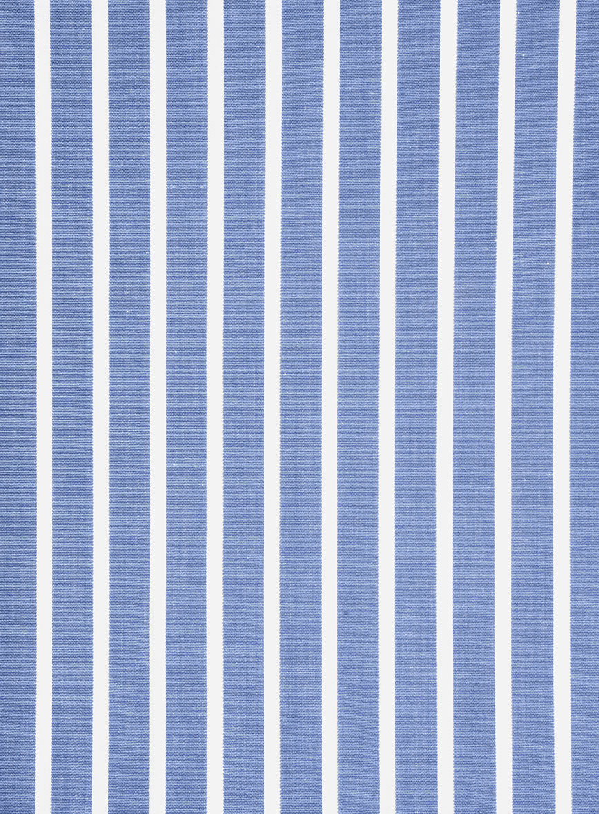 Skyflint Stripe Cotton Shirt - StudioSuits