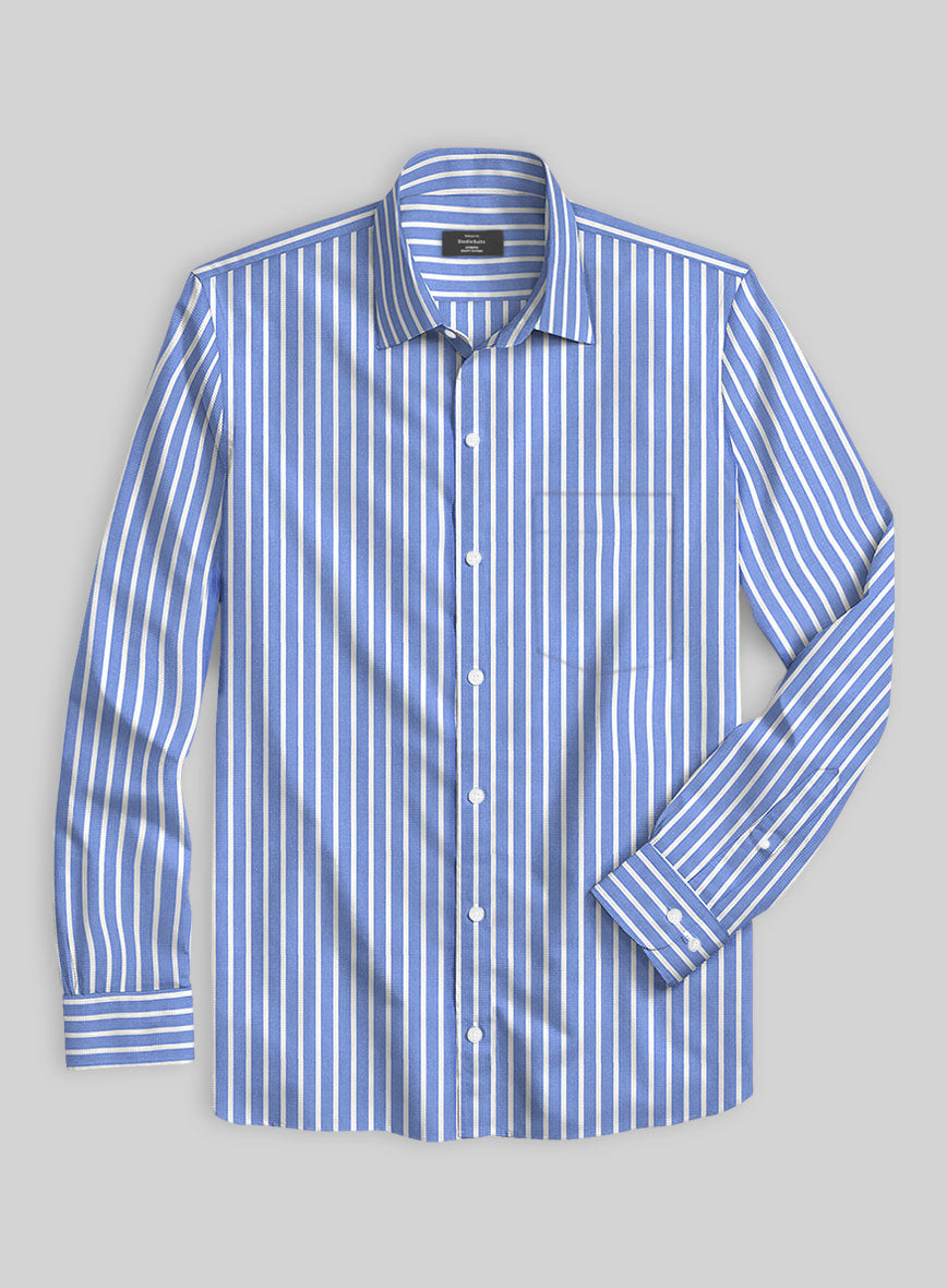 Skyflint Stripe Cotton Shirt - StudioSuits