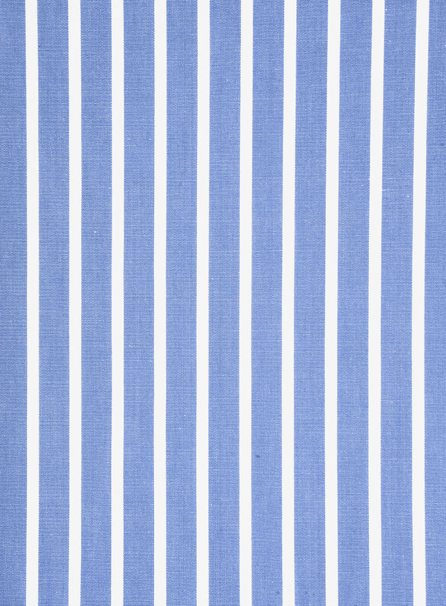 Skyflint Stripe Cotton Shirt - StudioSuits