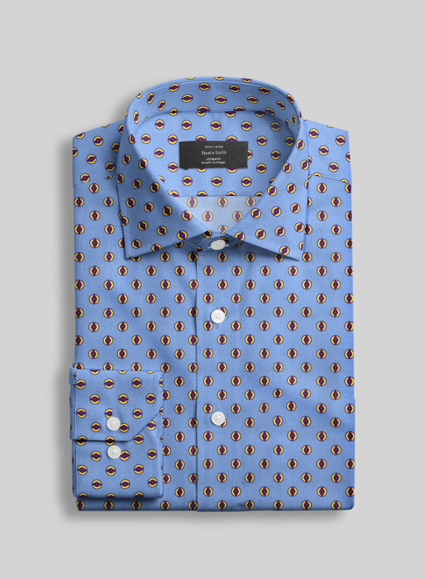 Sky Herald Feather Cotton Shirt - StudioSuits