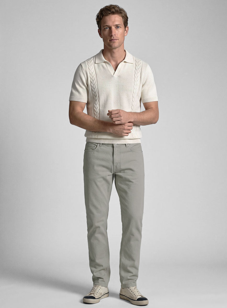Slate Green Stretch Chino Jeans - StudioSuits