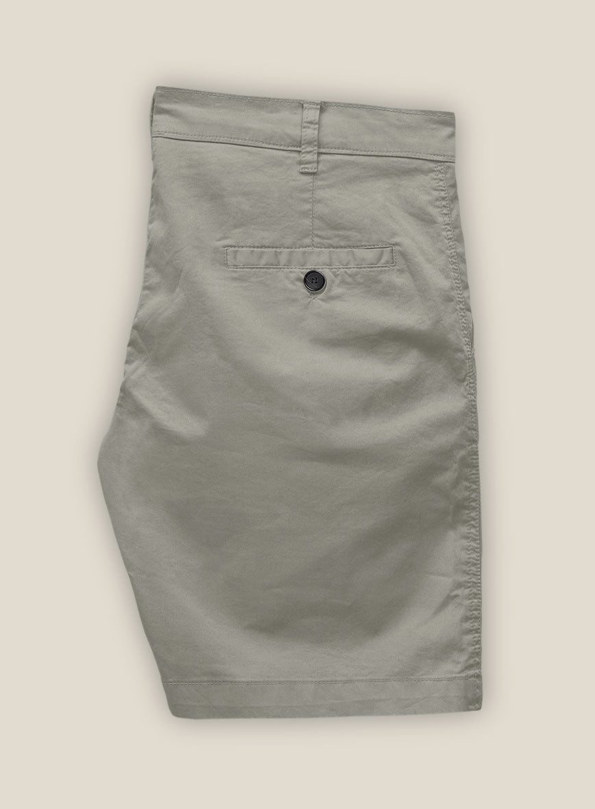 Slate Green Stretch Chino Shorts - StudioSuits