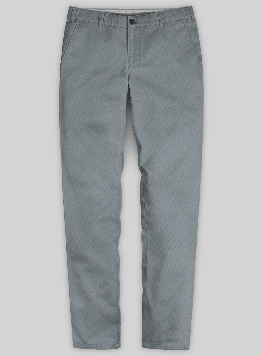 Washed Slate Blue Stretch Chino Pants - StudioSuits