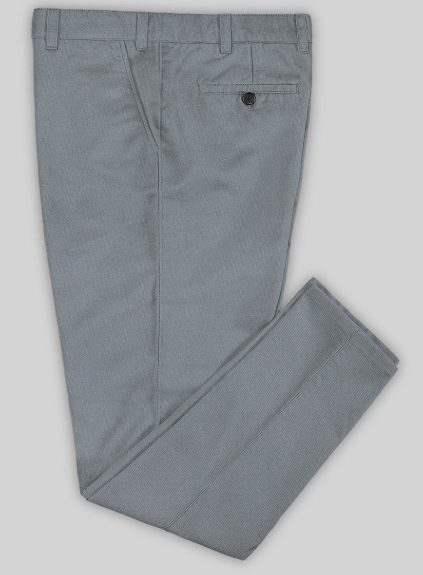 Washed Slate Blue Stretch Chino Pants - StudioSuits