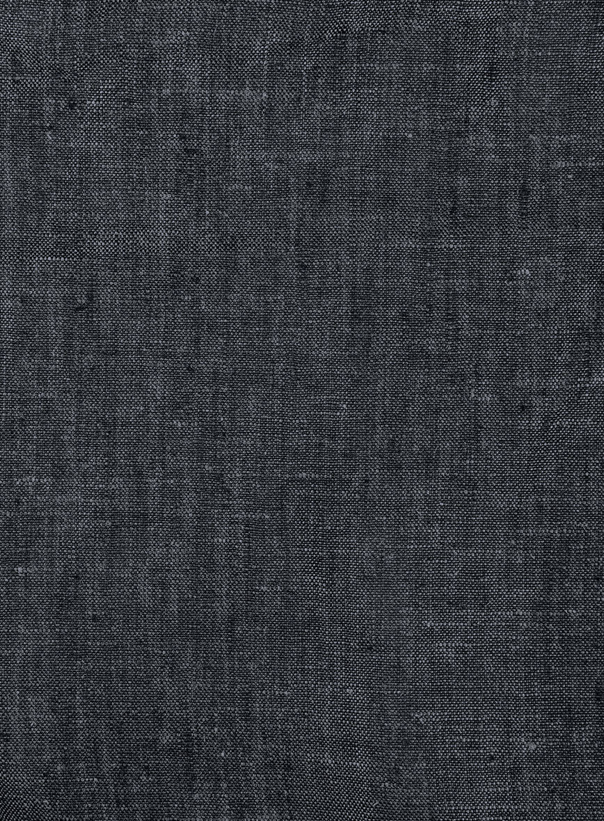 Slate Gray Linen Highland Trousers - StudioSuits