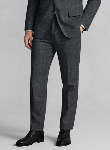 Slate Gray Linen Pants - StudioSuits
