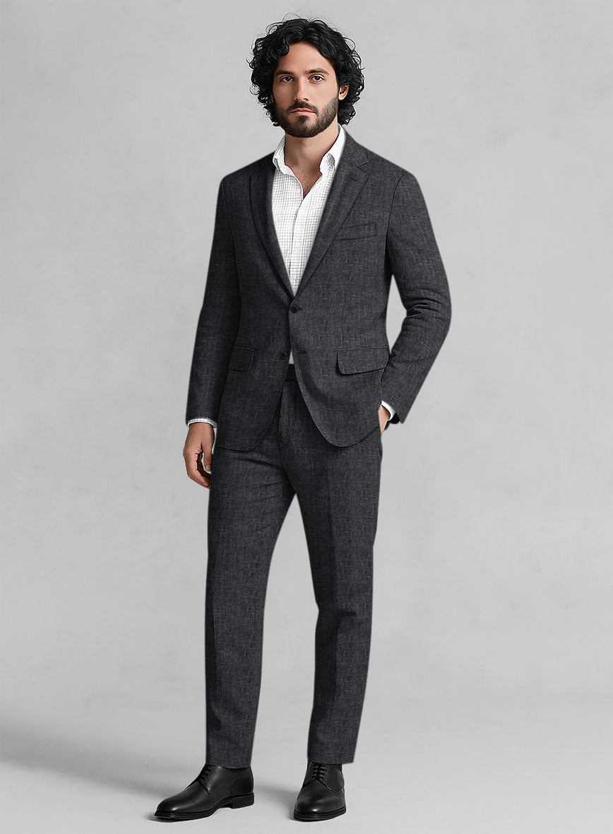 Slate Gray Linen Suit - StudioSuits