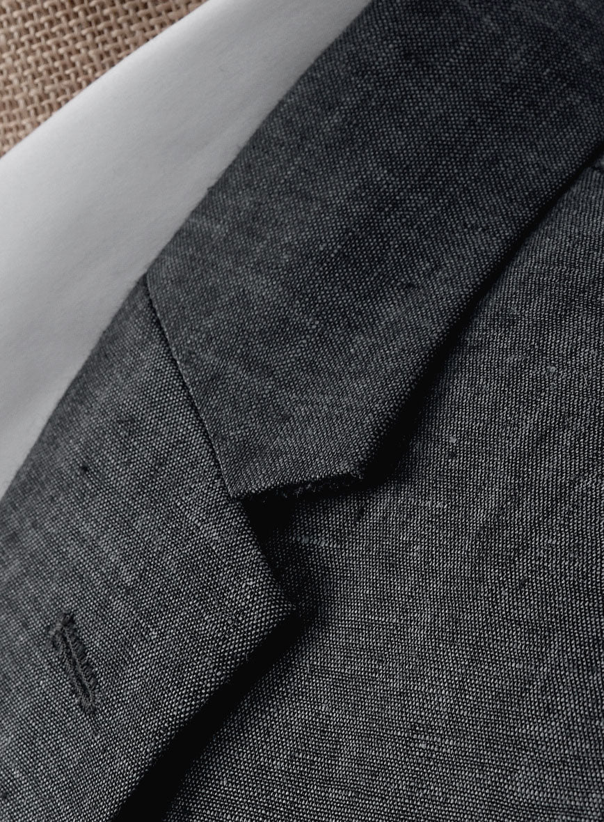 Slate Gray Linen Suit - StudioSuits