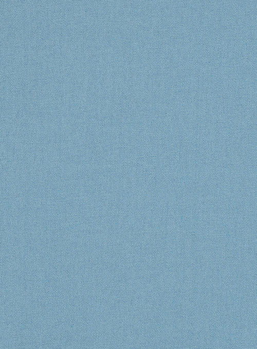 Azure Blue Stretch Poplene Shirt - StudioSuits