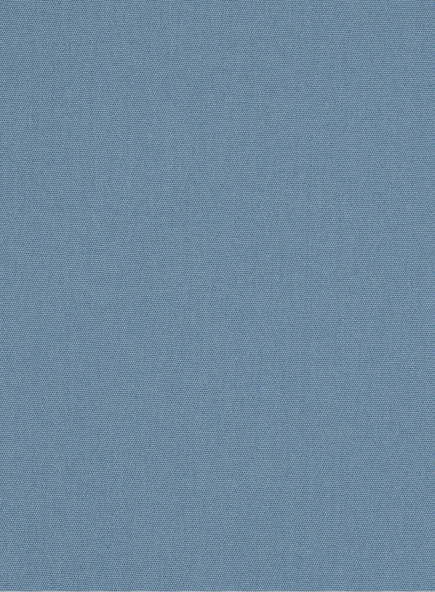 Azure Blue Stretch Poplene Shirt - StudioSuits