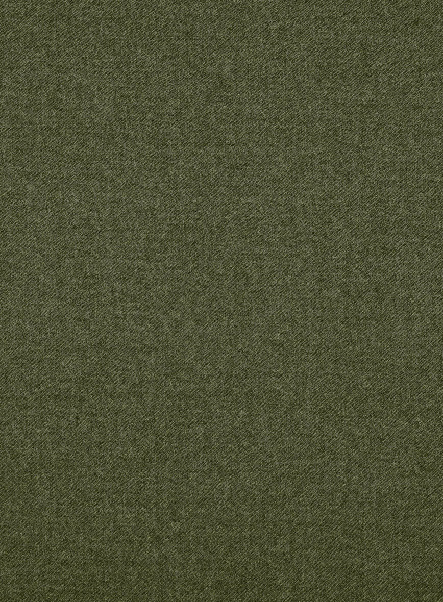 Slate Green Flannel Wool Jacket - StudioSuits