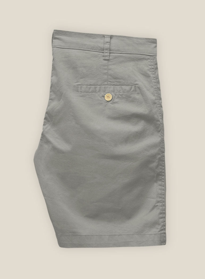 Slate Green Stretch Chino Shorts - StudioSuits
