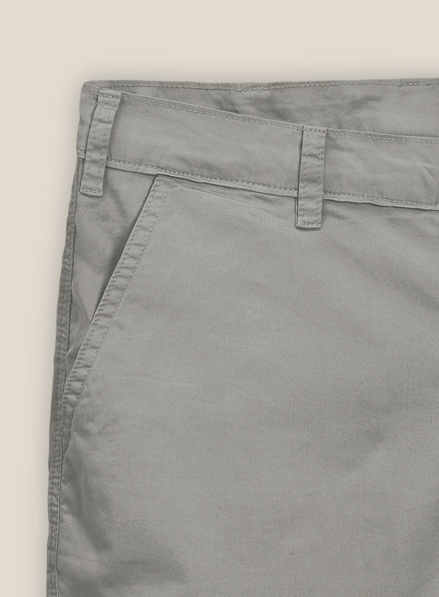 Slate Green Stretch Chino Shorts - StudioSuits