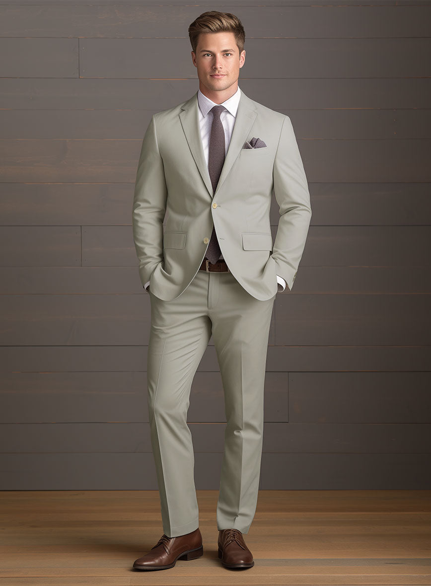 Slate Green Stretch Chino Suit - StudioSuits