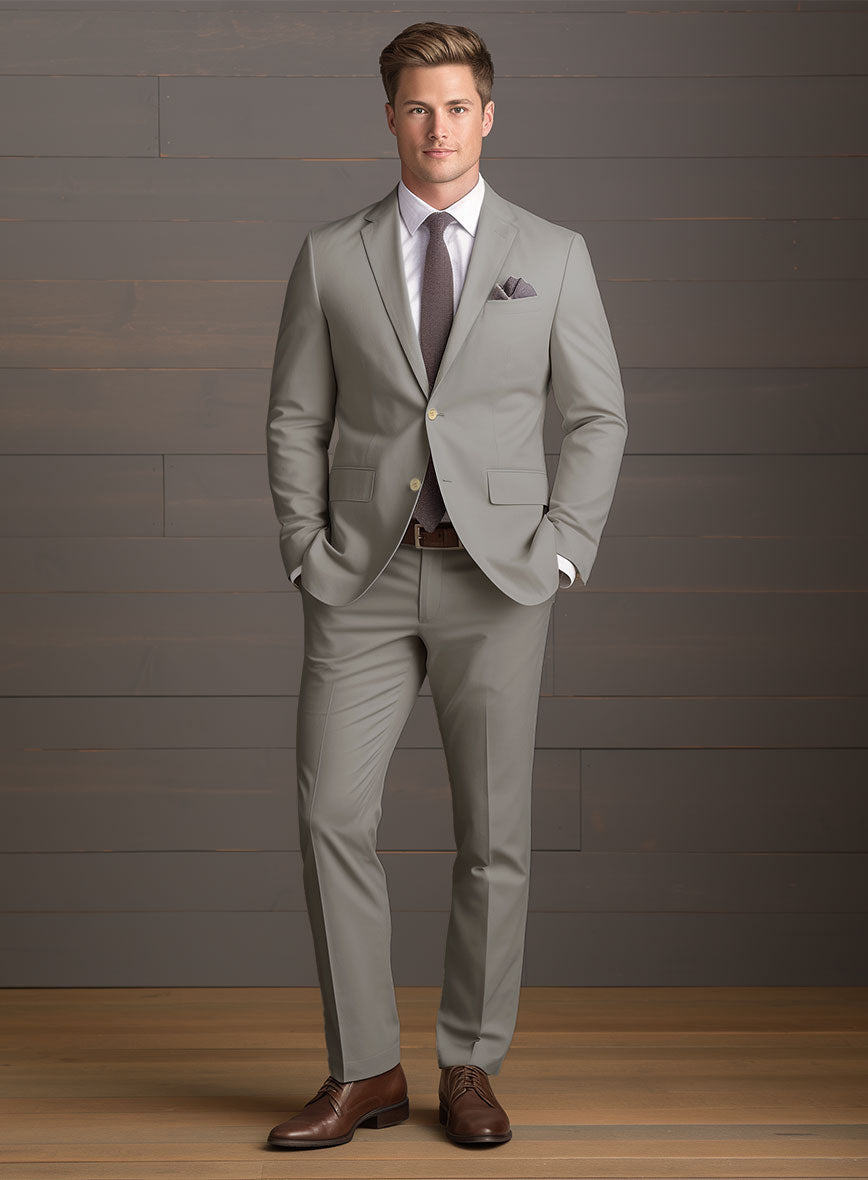 Slate Green Stretch Chino Suit - StudioSuits