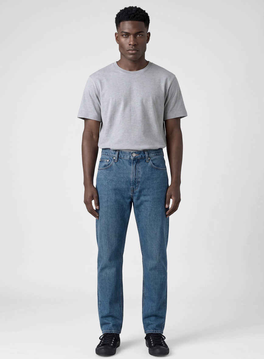 Slight Stretch Light Blue Jeans - StudioSuits