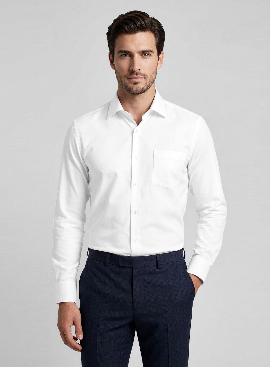 Soft Albaster Cotton Lycra Shirt - StudioSuits